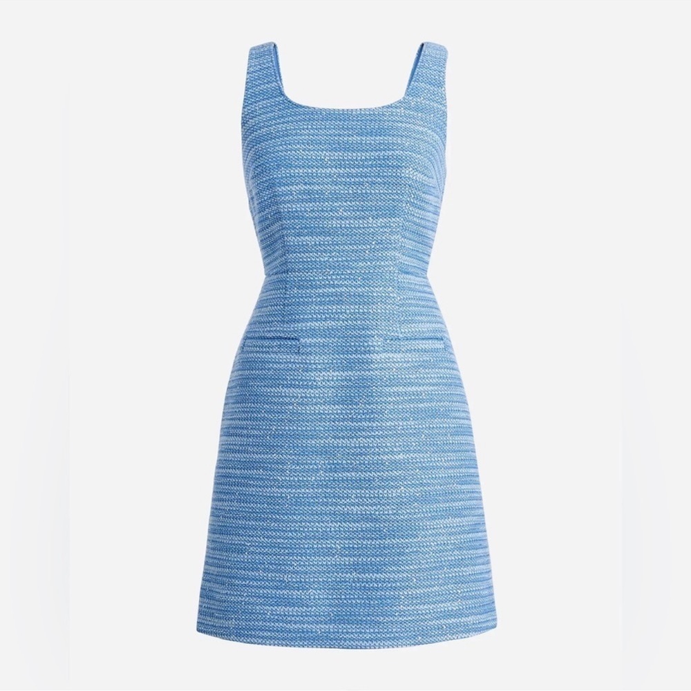 J.Crew Mini blue sheath dress in sequin tweed BP602 size 6